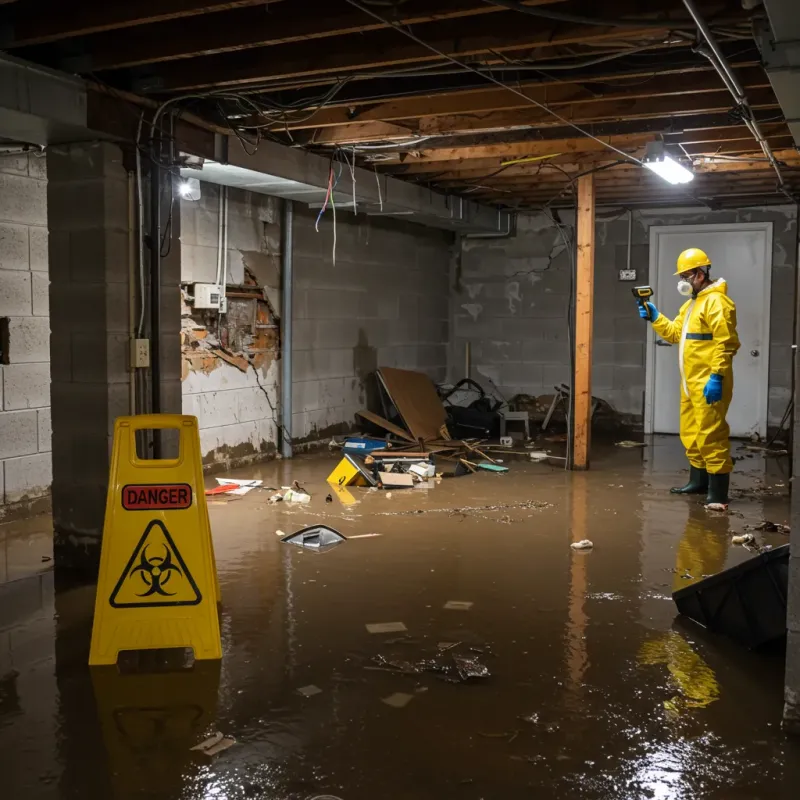 Flooded Basement Electrical Hazard in Price County, WI Property